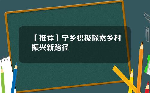 【推荐】宁乡积极探索乡村振兴新路径