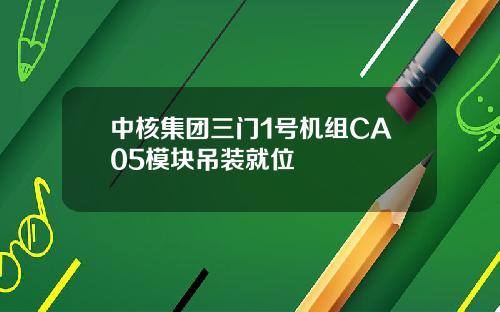 中核集团三门1号机组CA05模块吊装就位