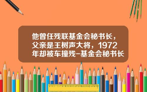 他曾任残联基金会秘书长，父亲是王树声大将，1972年却被车撞残-基金会秘书长【新闻】.