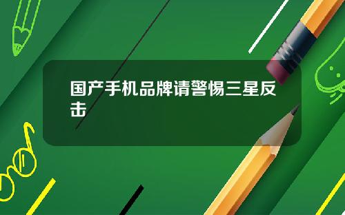 国产手机品牌请警惕三星反击