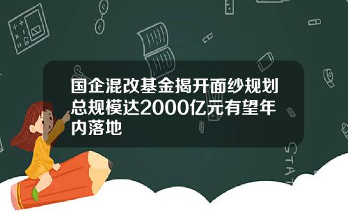 国企混改基金揭开面纱规划总规模达2000亿元有望年内落地