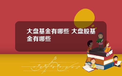 大盘基金有哪些 大盘股基金有哪些