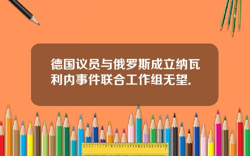 德国议员与俄罗斯成立纳瓦利内事件联合工作组无望.