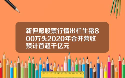 新但愿股票行情出栏生猪800万头2020年合并营收预计首超千亿元