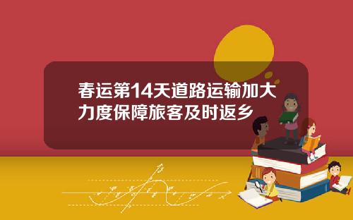 春运第14天道路运输加大力度保障旅客及时返乡