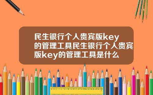 民生银行个人贵宾版key的管理工具民生银行个人贵宾版key的管理工具是什么
