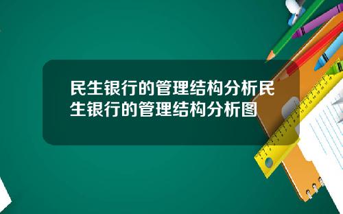 民生银行的管理结构分析民生银行的管理结构分析图