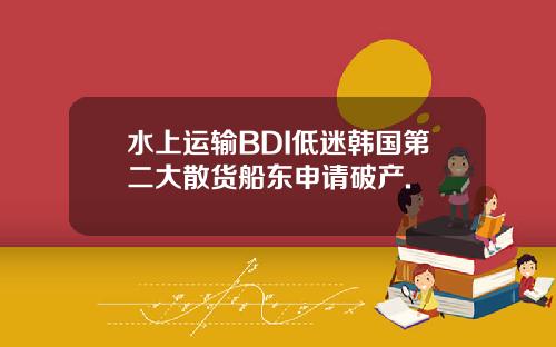 水上运输BDI低迷韩国第二大散货船东申请破产.
