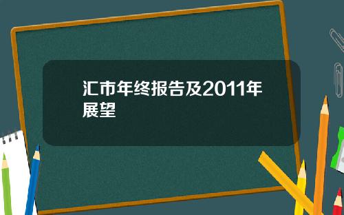 汇市年终报告及2011年展望
