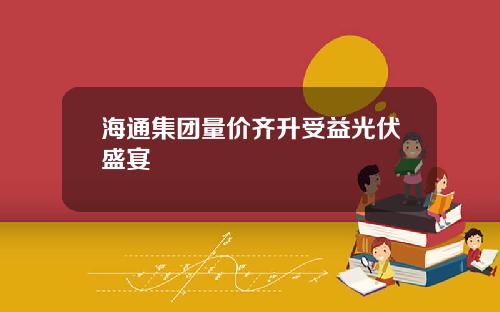 海通集团量价齐升受益光伏盛宴