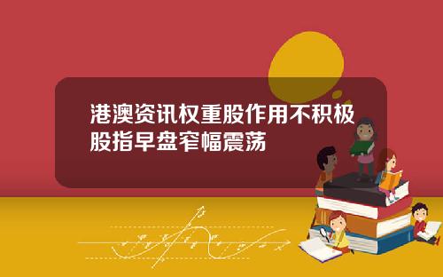 港澳资讯权重股作用不积极股指早盘窄幅震荡
