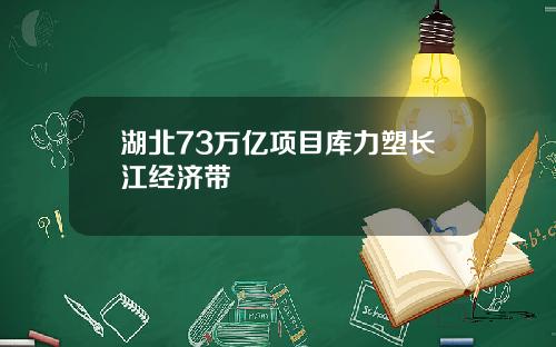 湖北73万亿项目库力塑长江经济带