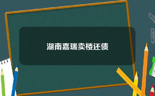 湖南嘉瑞卖楼还债