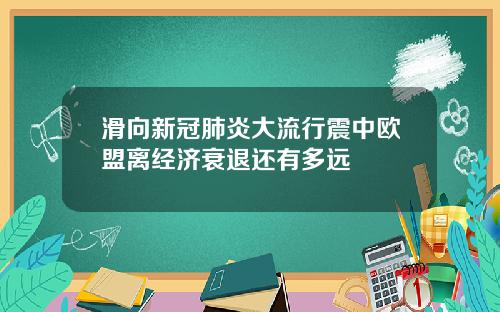 滑向新冠肺炎大流行震中欧盟离经济衰退还有多远