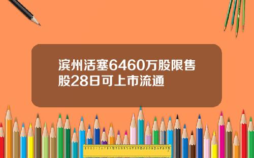 滨州活塞6460万股限售股28日可上市流通