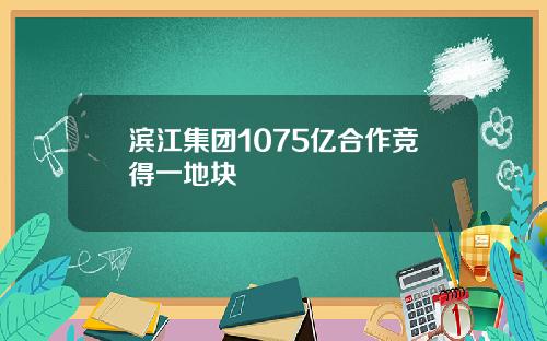滨江集团1075亿合作竞得一地块