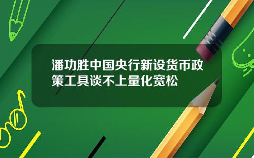 潘功胜中国央行新设货币政策工具谈不上量化宽松