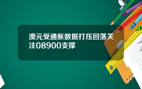 澳元受通胀数据打压回落关注08900支撑