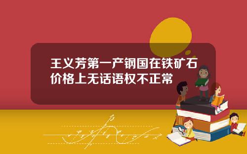 王义芳第一产钢国在铁矿石价格上无话语权不正常