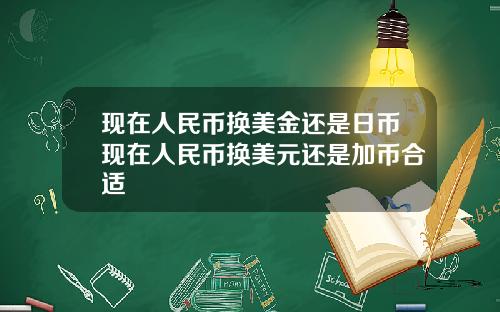 现在人民币换美金还是日币现在人民币换美元还是加币合适