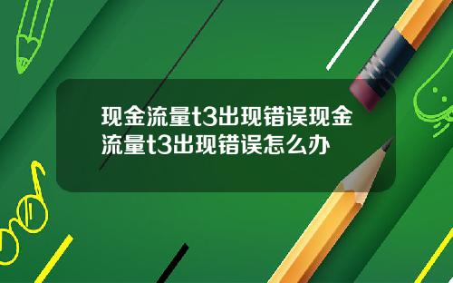 现金流量t3出现错误现金流量t3出现错误怎么办
