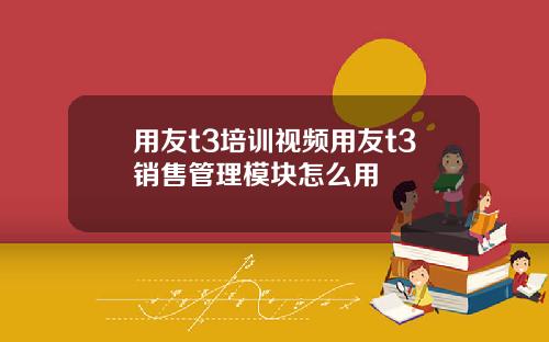 用友t3培训视频用友t3销售管理模块怎么用