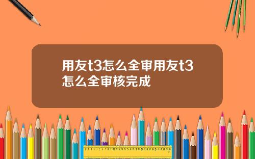 用友t3怎么全审用友t3怎么全审核完成