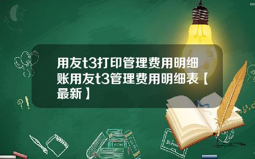 用友t3打印管理费用明细账用友t3管理费用明细表【最新】