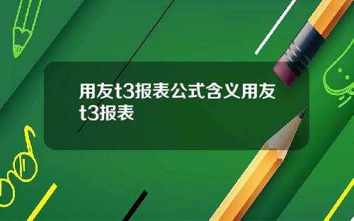 用友t3报表公式含义用友t3报表