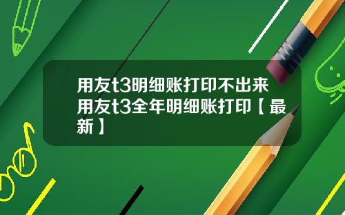 用友t3明细账打印不出来用友t3全年明细账打印【最新】