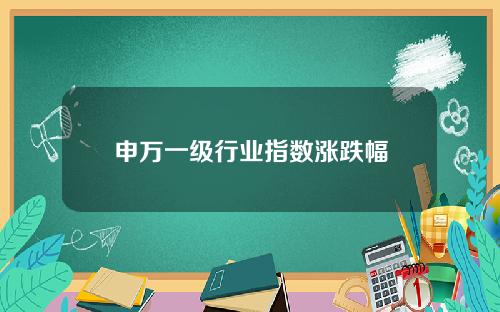 申万一级行业指数涨跌幅