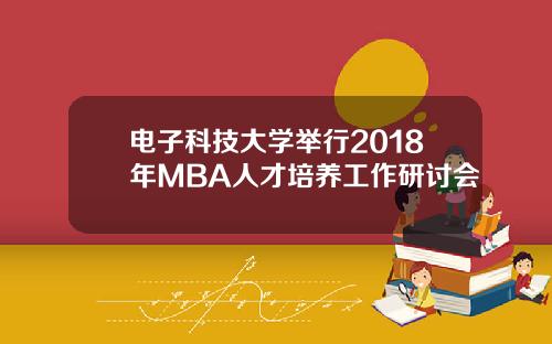 电子科技大学举行2018年MBA人才培养工作研讨会