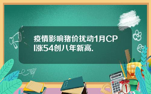 疫情影响猪价扰动1月CPI涨54创八年新高.