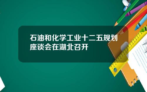 石油和化学工业十二五规划座谈会在湖北召开