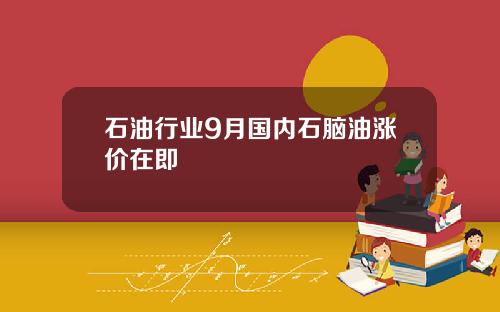 石油行业9月国内石脑油涨价在即
