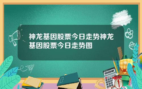 神龙基因股票今日走势神龙基因股票今日走势图