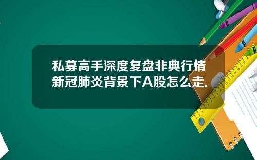 私募高手深度复盘非典行情新冠肺炎背景下A股怎么走.