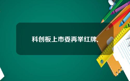 科创板上市委再举红牌.