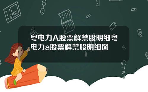 粤电力A股票解禁股明细粤电力a股票解禁股明细图