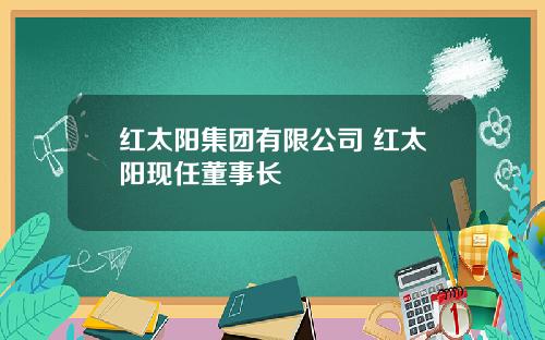 红太阳集团有限公司 红太阳现任董事长