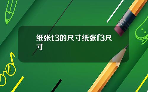 纸张t3的尺寸纸张f3尺寸