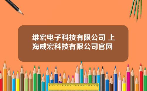 维宏电子科技有限公司 上海威宏科技有限公司官网