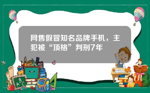 网售假冒知名品牌手机，主犯被“顶格”判刑7年