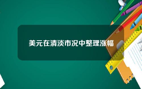 美元在清淡市况中整理涨幅