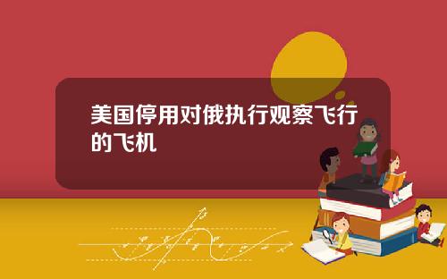 美国停用对俄执行观察飞行的飞机
