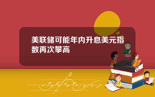 美联储可能年内升息美元指数再次攀高
