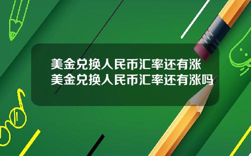美金兑换人民币汇率还有涨美金兑换人民币汇率还有涨吗
