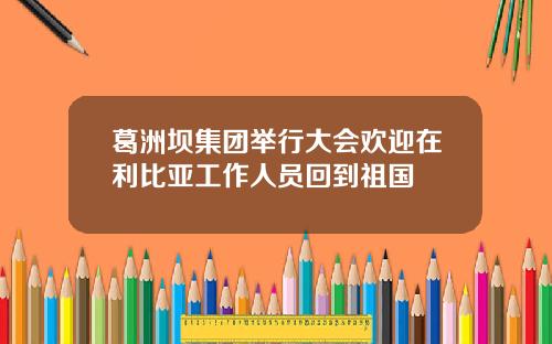 葛洲坝集团举行大会欢迎在利比亚工作人员回到祖国