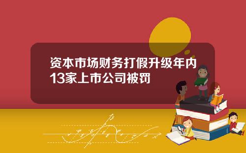 资本市场财务打假升级年内13家上市公司被罚