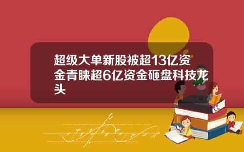 超级大单新股被超13亿资金青睐超6亿资金砸盘科技龙头